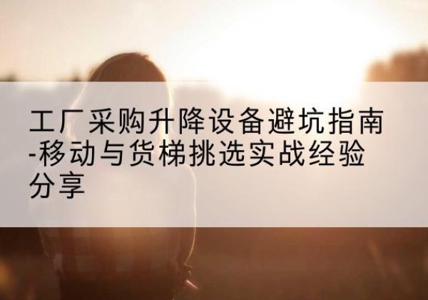 滨海移动式升降机怎么选-工厂采购升降设备避坑指南-移动与货梯挑选实战经验分享