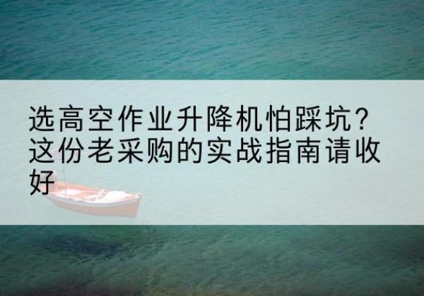 滨海高空作业升降机厂家推荐-选高空作业升降机怕踩坑？这份老采购的实战指南请收好