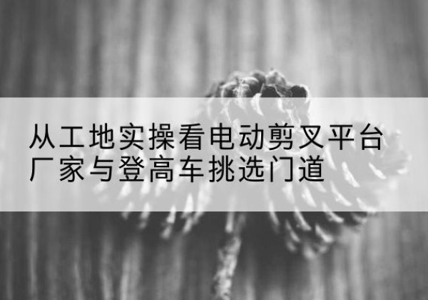 滨海电动剪叉升降平台厂家-从工地实操看电动剪叉平台厂家与登高车挑选门道